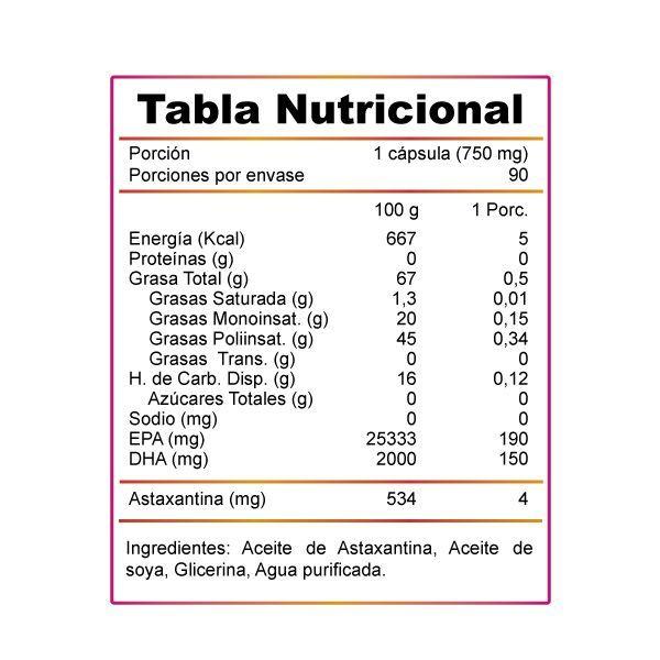 Potente antioxidante Astaxantina 90 cápsulas-1