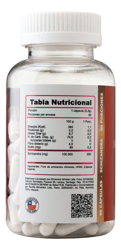 Schisandra Antioxidante Y Energizante 90 Cáps 90 Servicios-3