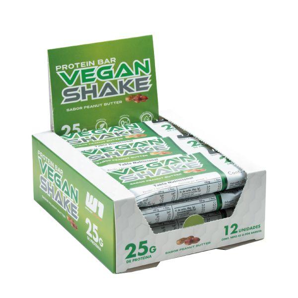 Pack 12 Barrita Vegana Vegan Shake Protein Bar 45 Grs.-2