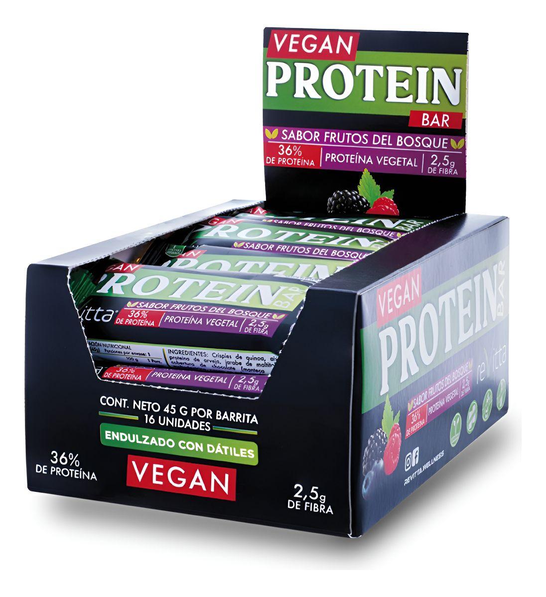 16 Barritas Veganas Proteína Vegetal 45 Grs. Revitta-0