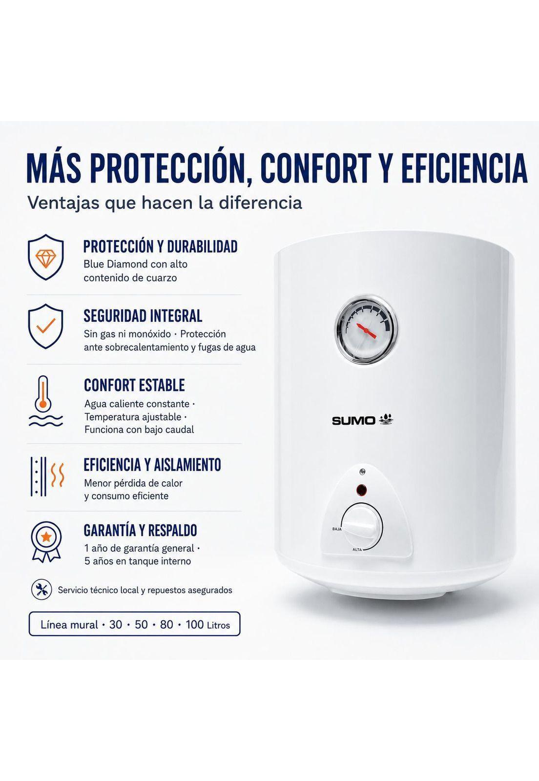 Termo Eléctrico mural 80 Litros 1500 W-2