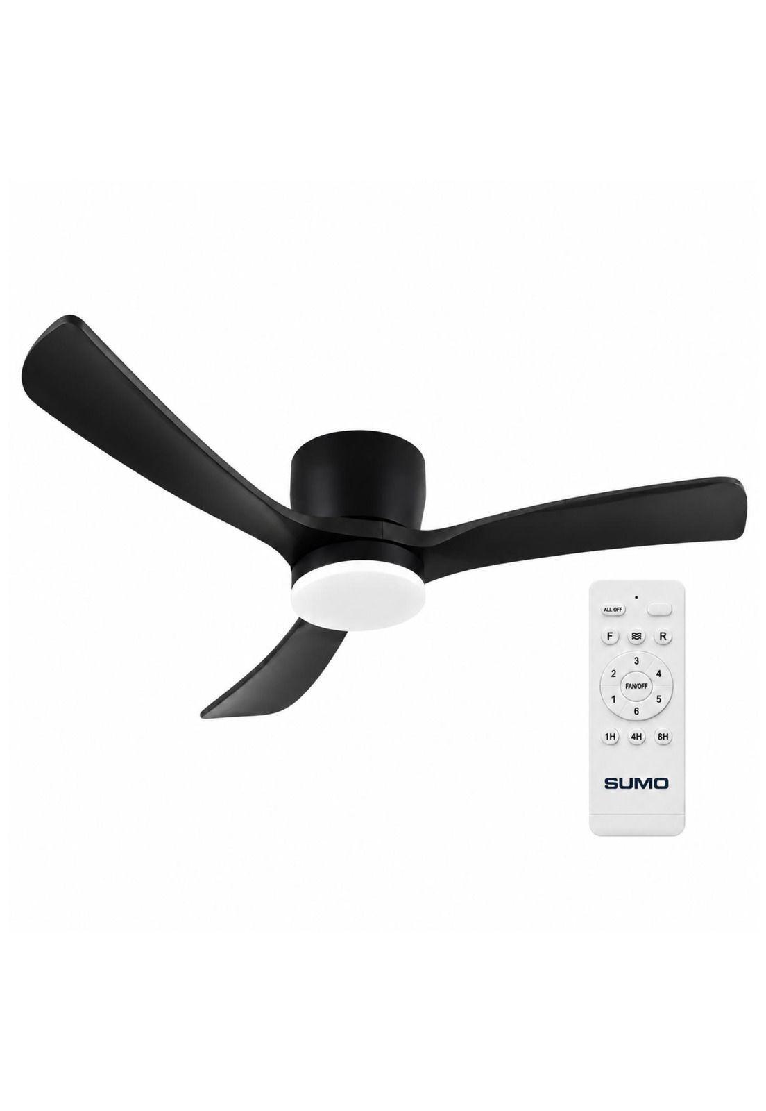 Ventilador de techo Sumo VT60 Negro Led 52" 3 Aspas de madera negro-0