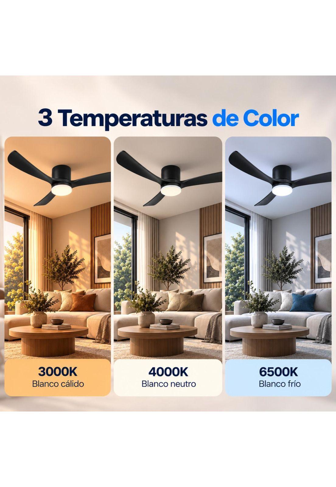 Ventilador de techo Sumo VT60 Negro Led 52" 3 Aspas de madera negro-2