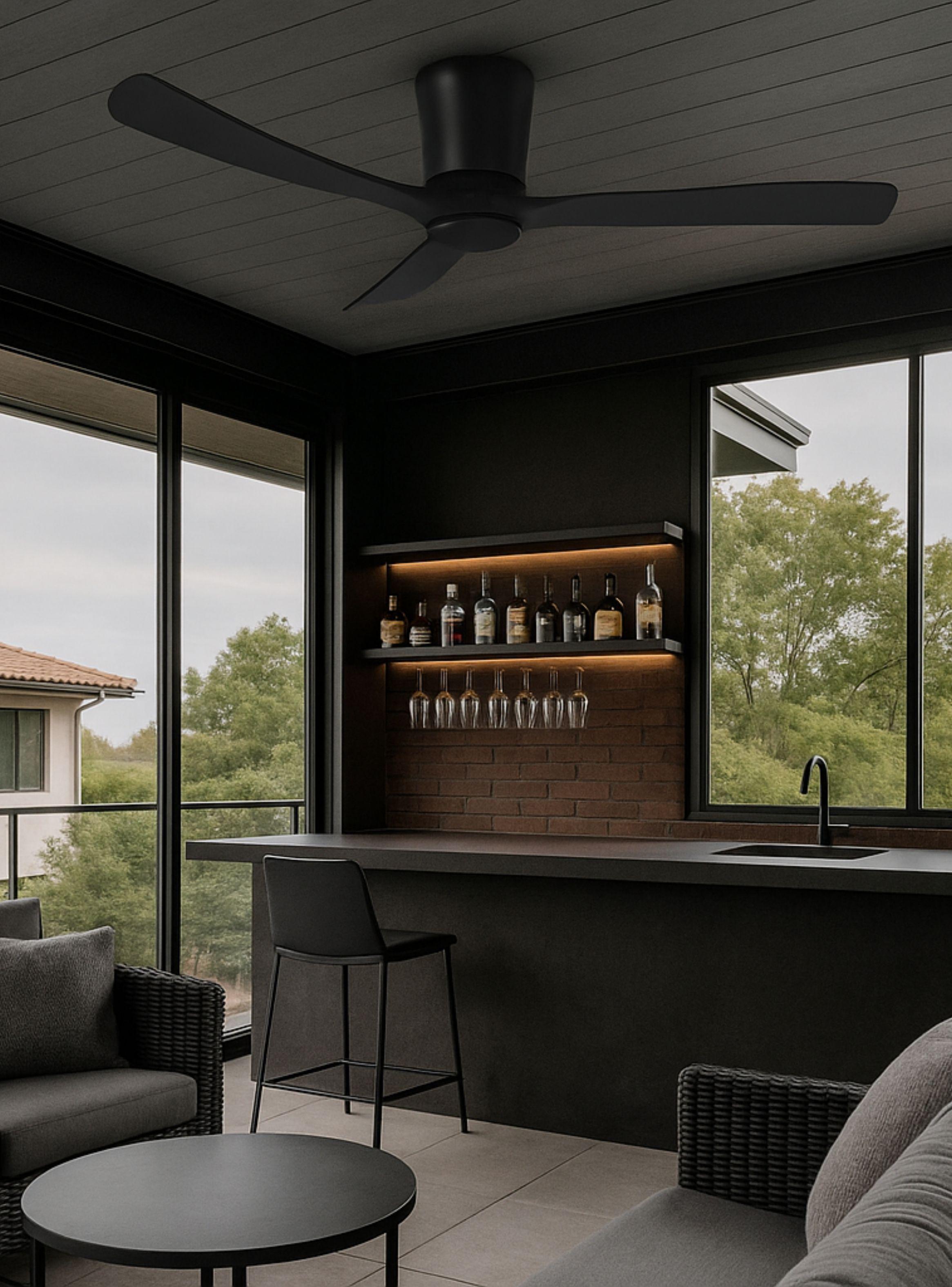 Ventilador de techo Sumo VT55 52" 3 Aspa de madera Negro-2