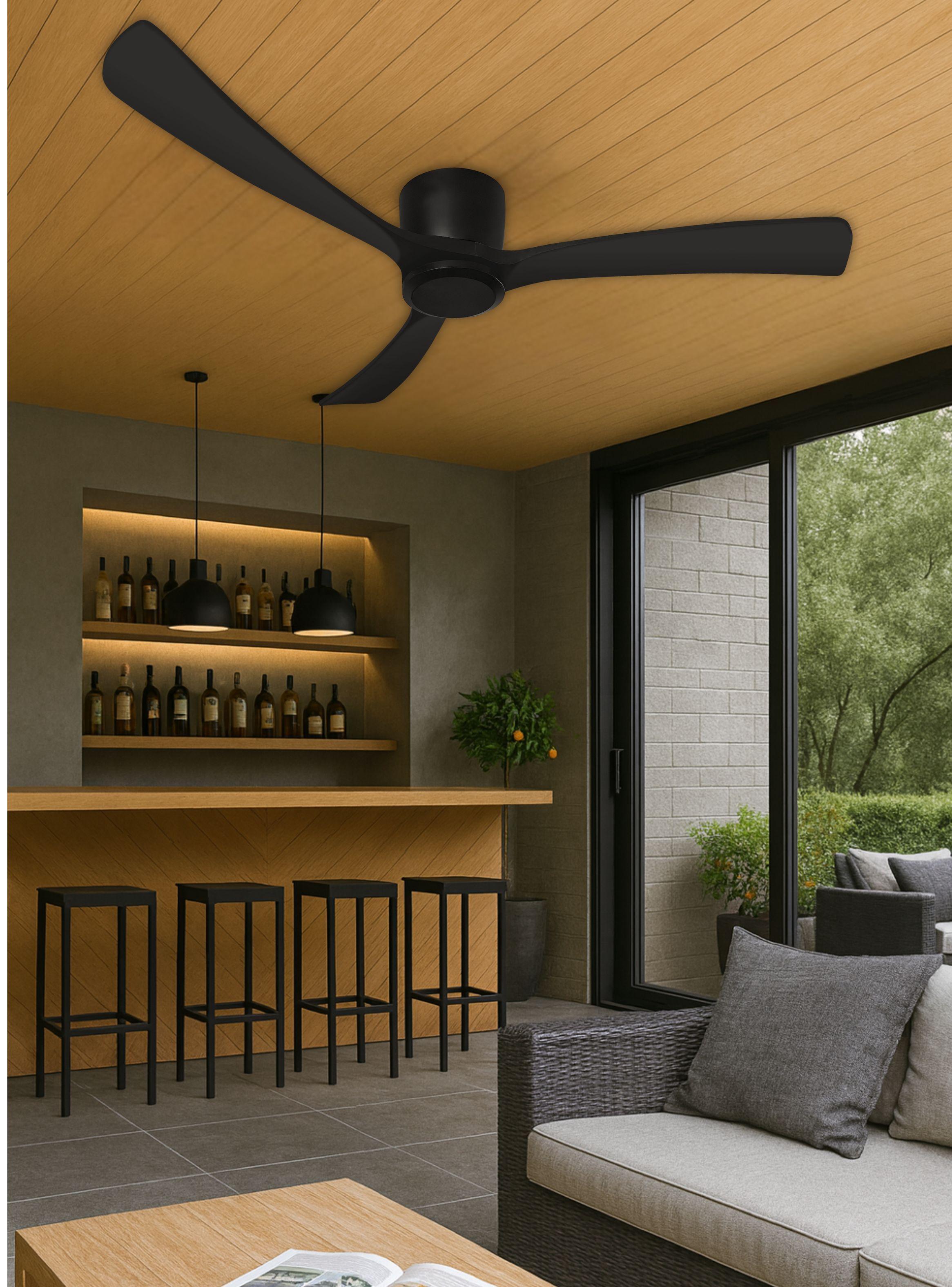 Ventilador de techo Sumo VT55 52" 3 Aspa de madera Negro-3