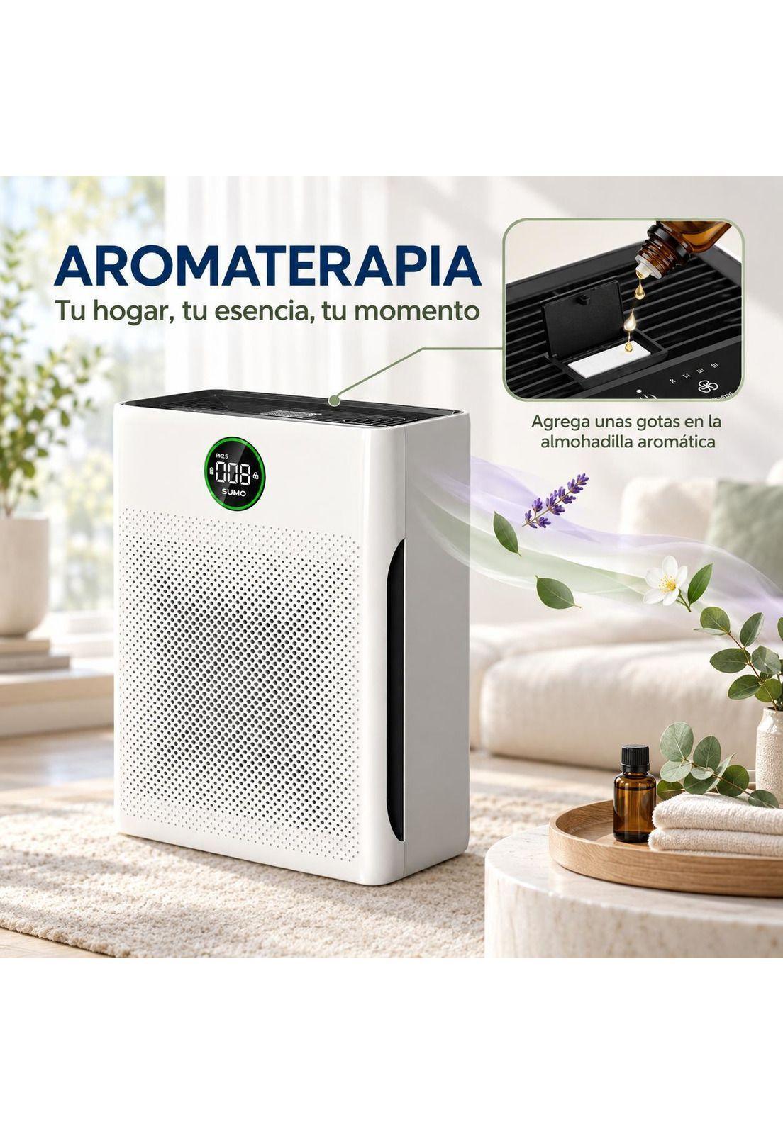 Purificador de Aire Sense PA-1: HEPA13, Modo Pet y Aromaterapia-5