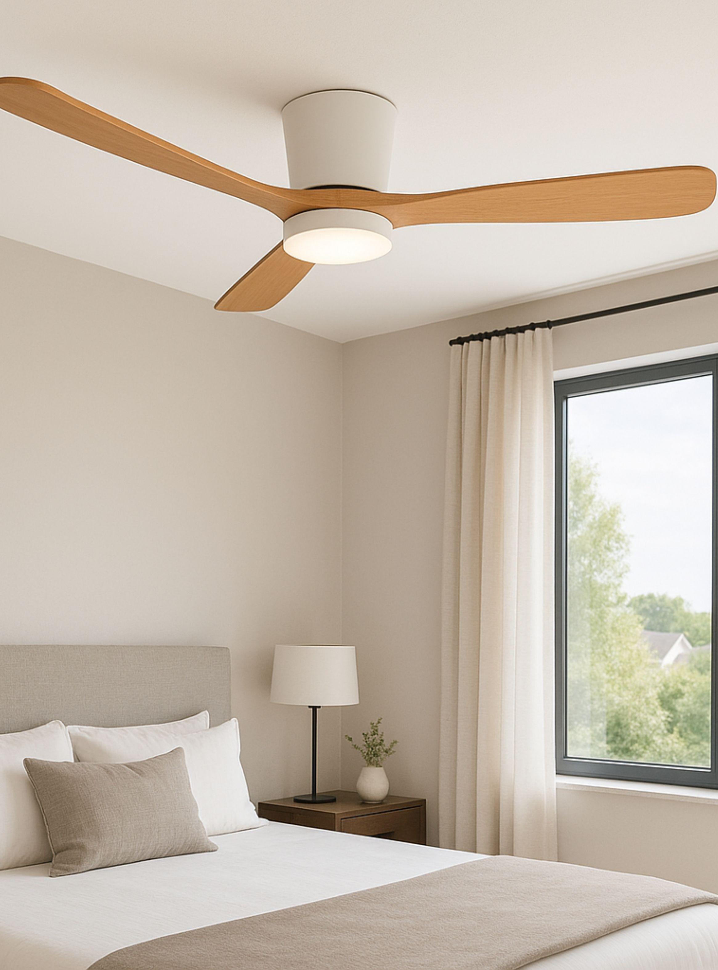 Ventilador de techo Sumo VT60 52" Aspa de madera Led Blanco-3