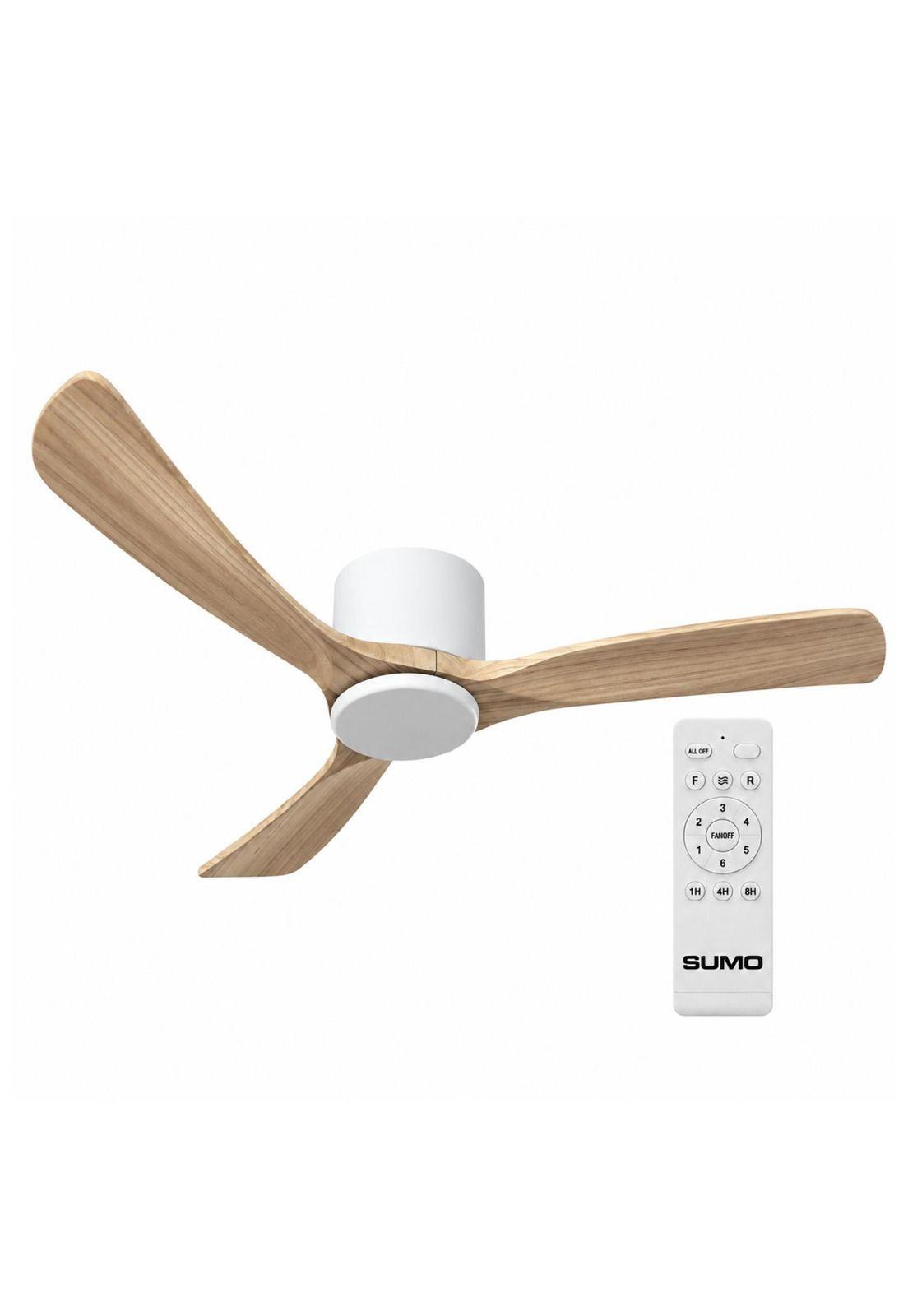 Ventilador de techo Sumo VT50 Blanco 52" 3 Aspas de madera natural-0