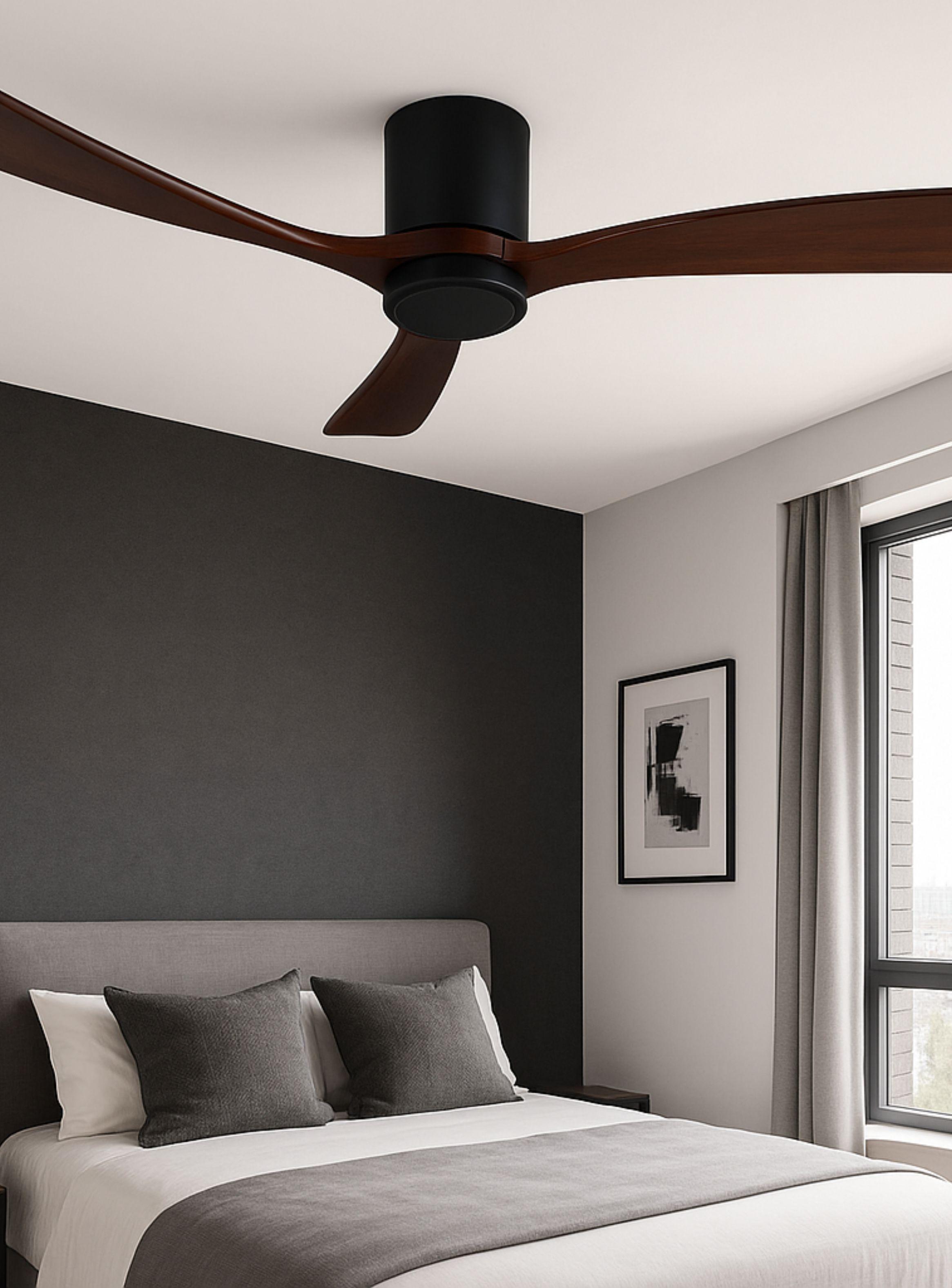 Ventilador de techo Sumo VT50 Negro 52" 3 Aspas de madera natural-2