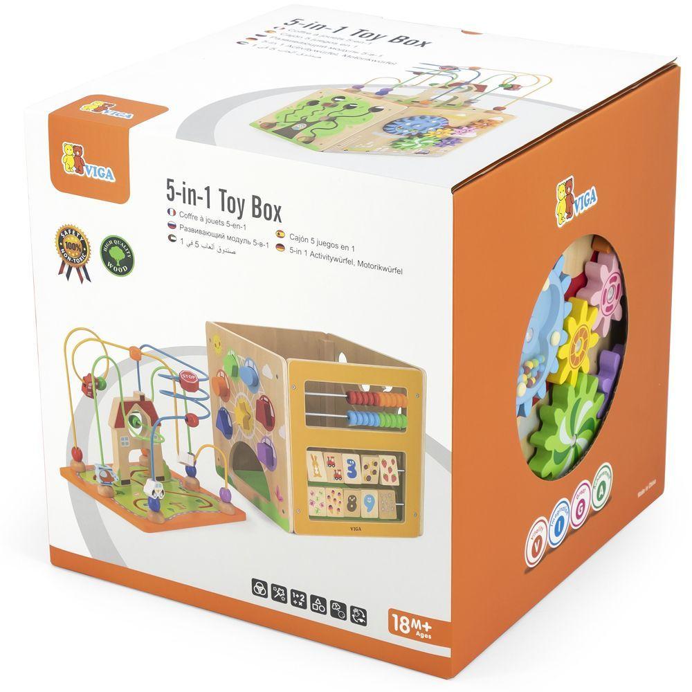 Caja actividades en madera  5 Juegos en 1.-3