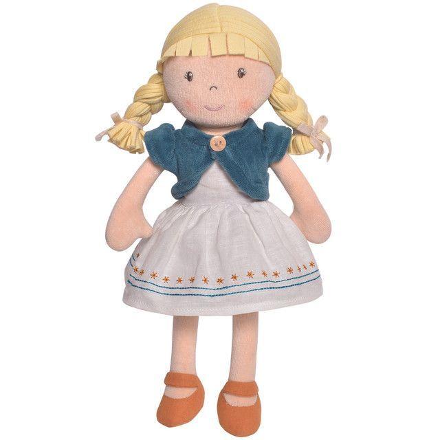 Muñeca trapo lilly organica 32 cm-0