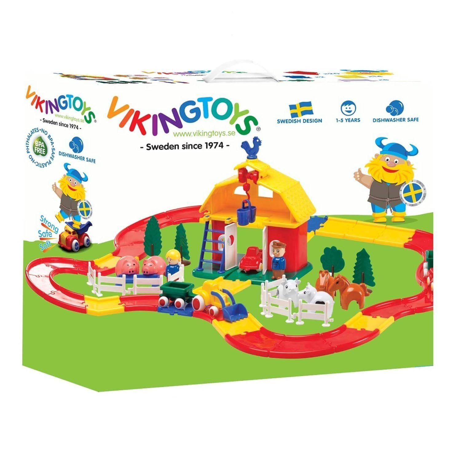 Tren Pista set Rieles y Granja-0