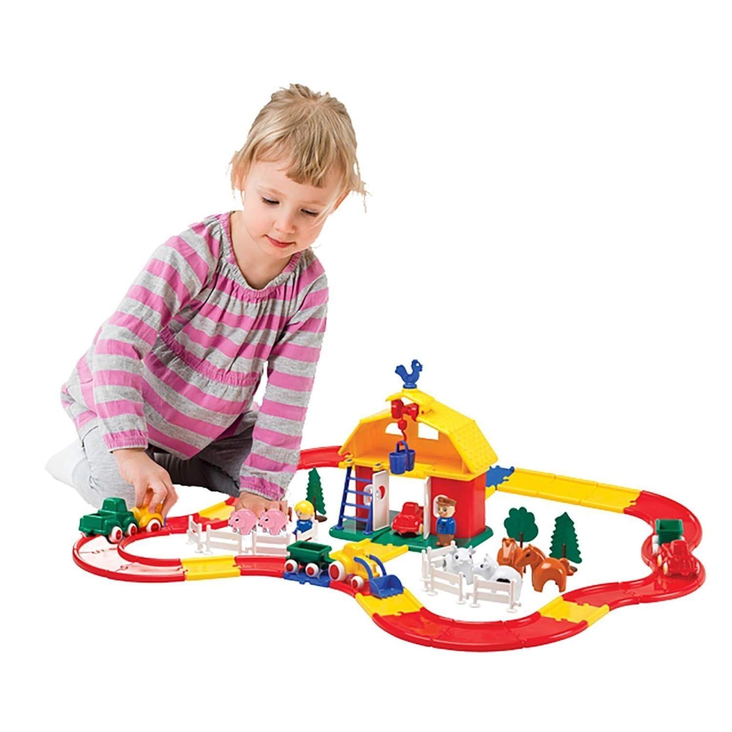 Tren Pista set Rieles y Granja-1