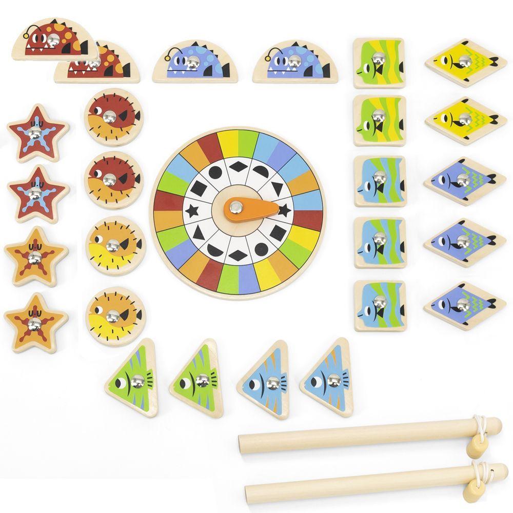 Juego De Pesca Magnética. Hecho En Madera.-2