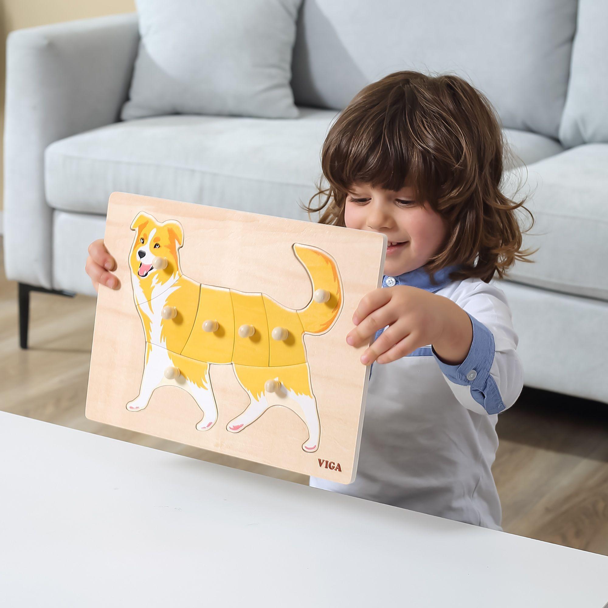Puzle Madera Tarugo Montessori 8 pz Gallo-1
