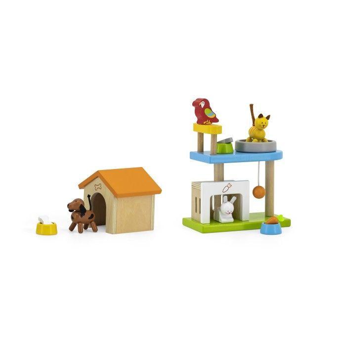 Juego Mini  Mascotas Madera-2