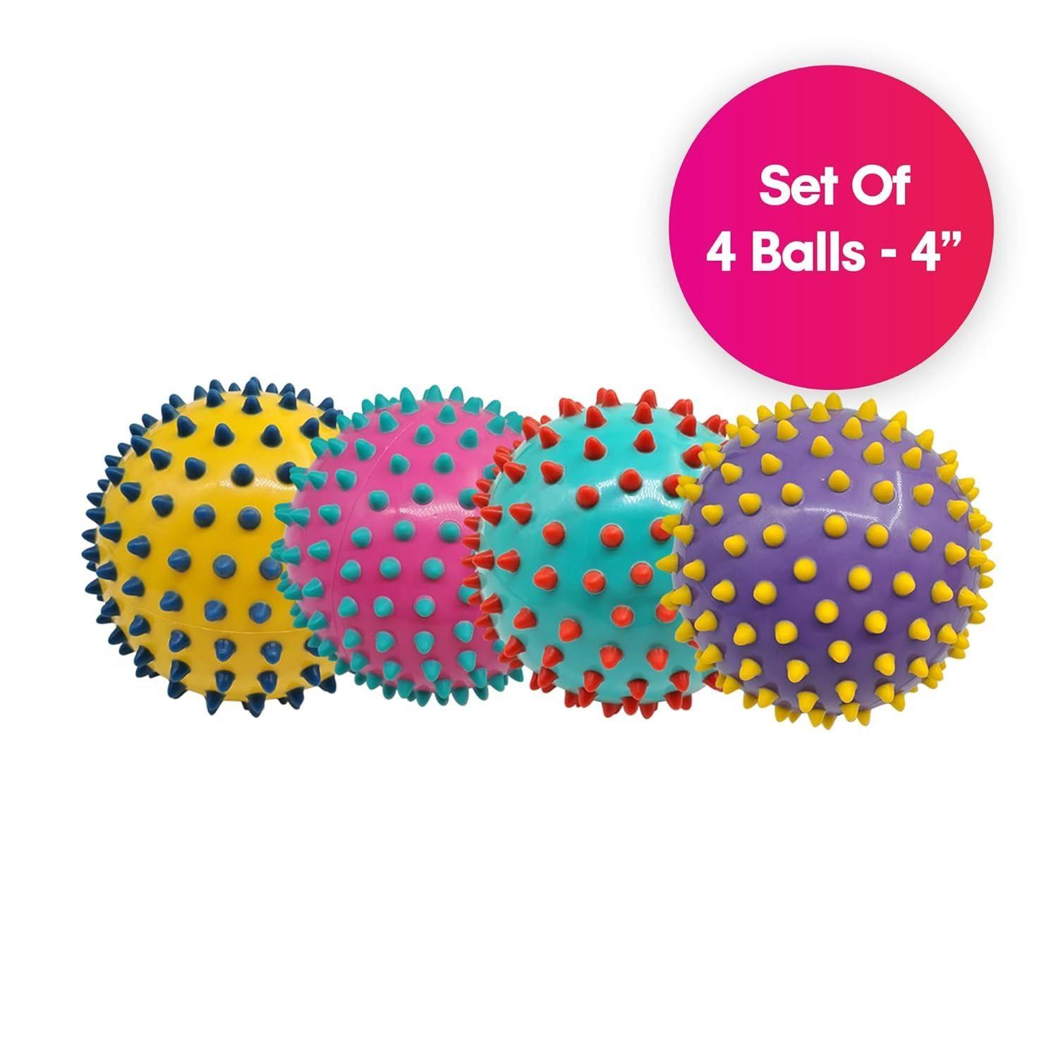 Pelota Erizo Puntos Colores set 4 pz-2