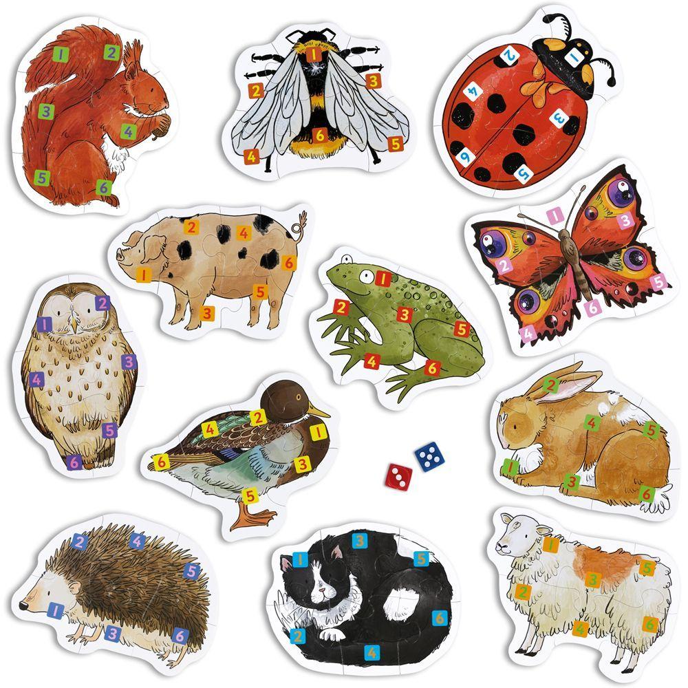 Juego Puzzle Rompecabezas de Animales. 6 Animales.-2