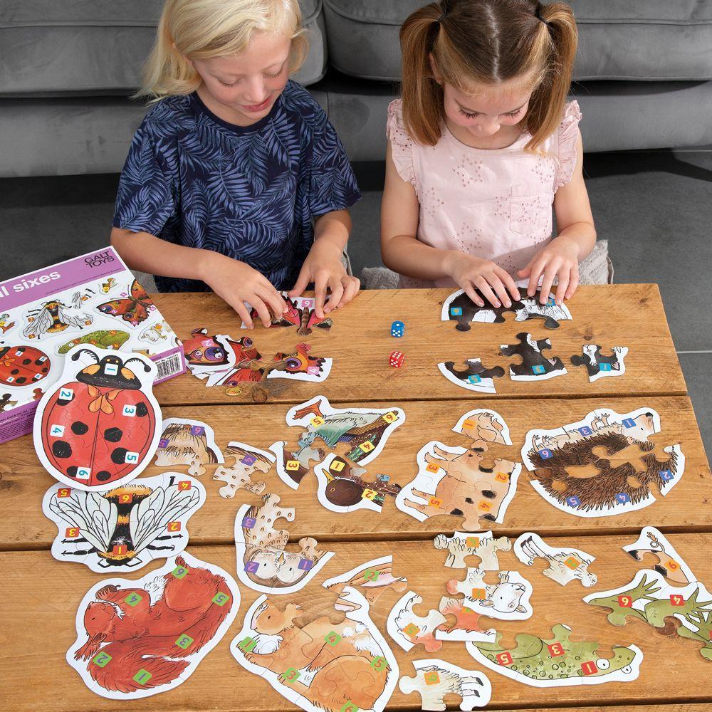 Juego Puzzle Rompecabezas de Animales. 6 Animales.-4