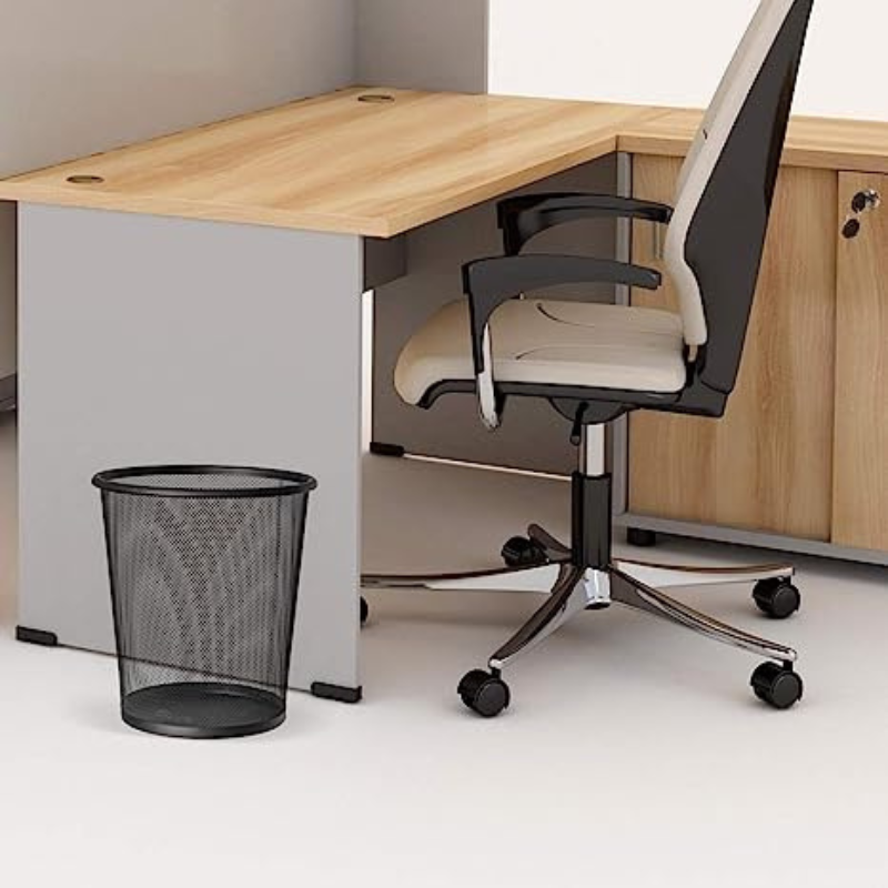 Basurero Metálico de Escritorio Grande Negro 12lt-2