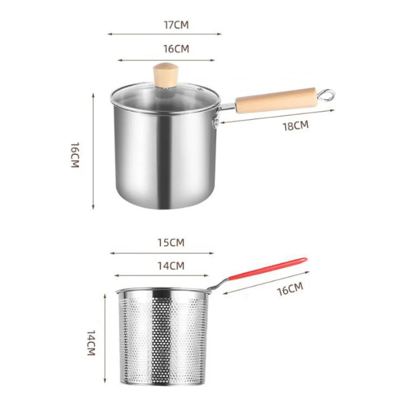 Olla Freidora Multifuncional Acero Inoxidable Con Filtro De Aceite-2
