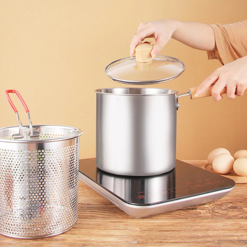 Olla Freidora Multifuncional Acero Inoxidable Con Filtro De Aceite-6