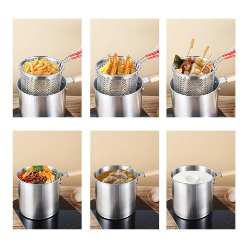 Olla Freidora Multifuncional Acero Inoxidable Con Filtro De Aceite-7