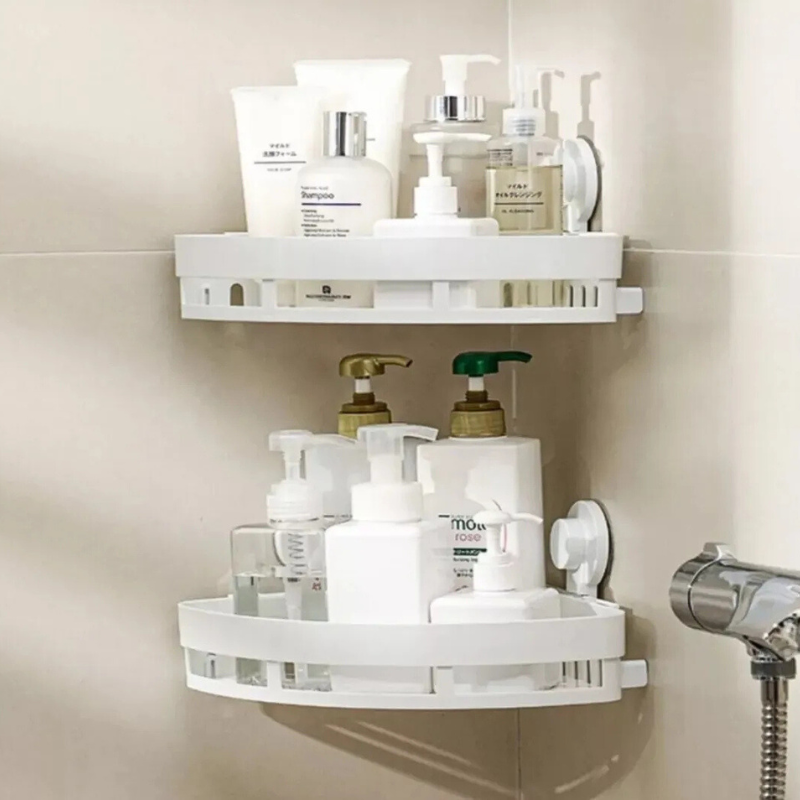 Organizador Bathlux Ventosa Succion Fuerte 4KG Estante Esquinero Sin Taladro-2