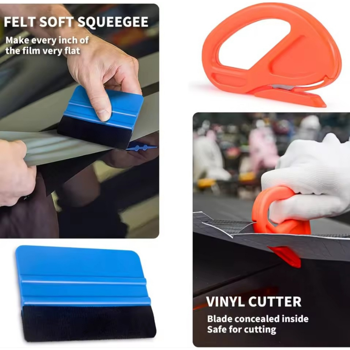 Kit Herramientas Instalacion Vinil Automotriz Espatula Cutter-5