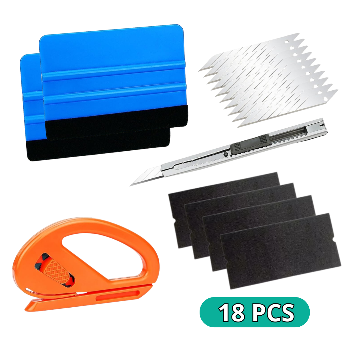 Kit Herramientas Instalacion Vinil Automotriz Espatula Cutter-6