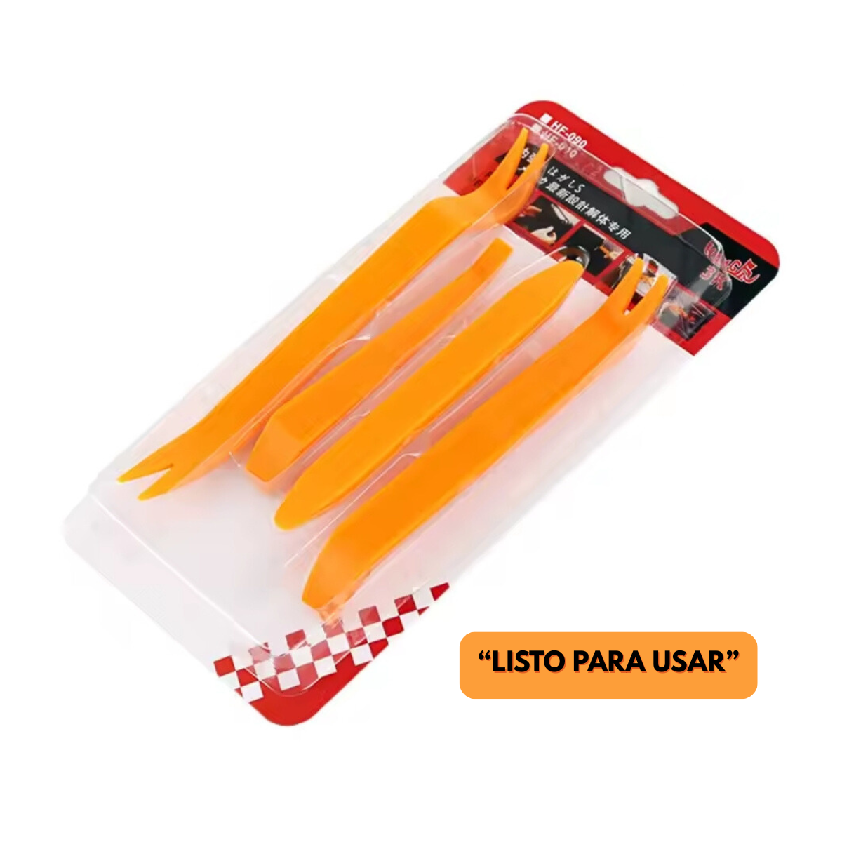Kit Desmontaje Interior Auto 4 Piezas Herramientas Plasticas Paneles 4 piezas-3