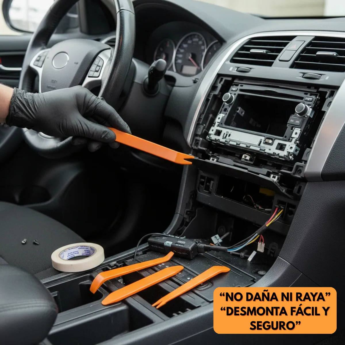 Kit Desmontaje Interior Auto 4 Piezas Herramientas Plasticas Paneles 4 piezas-5
