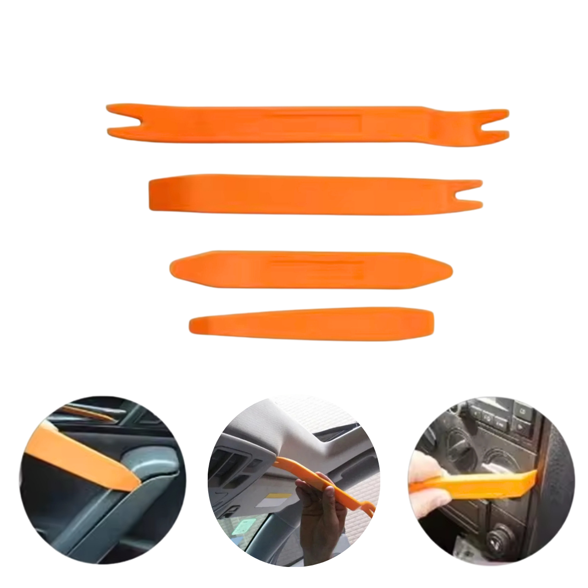 Kit Desmontaje Interior Auto 4 Piezas Herramientas Plasticas Paneles 4 piezas-6