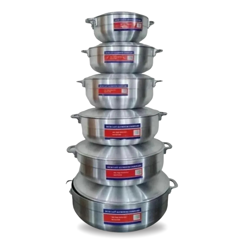 Juego Calderos Aluminio 12 Piezas Con Tapa Cocina Gas/Olla Fogón.-4