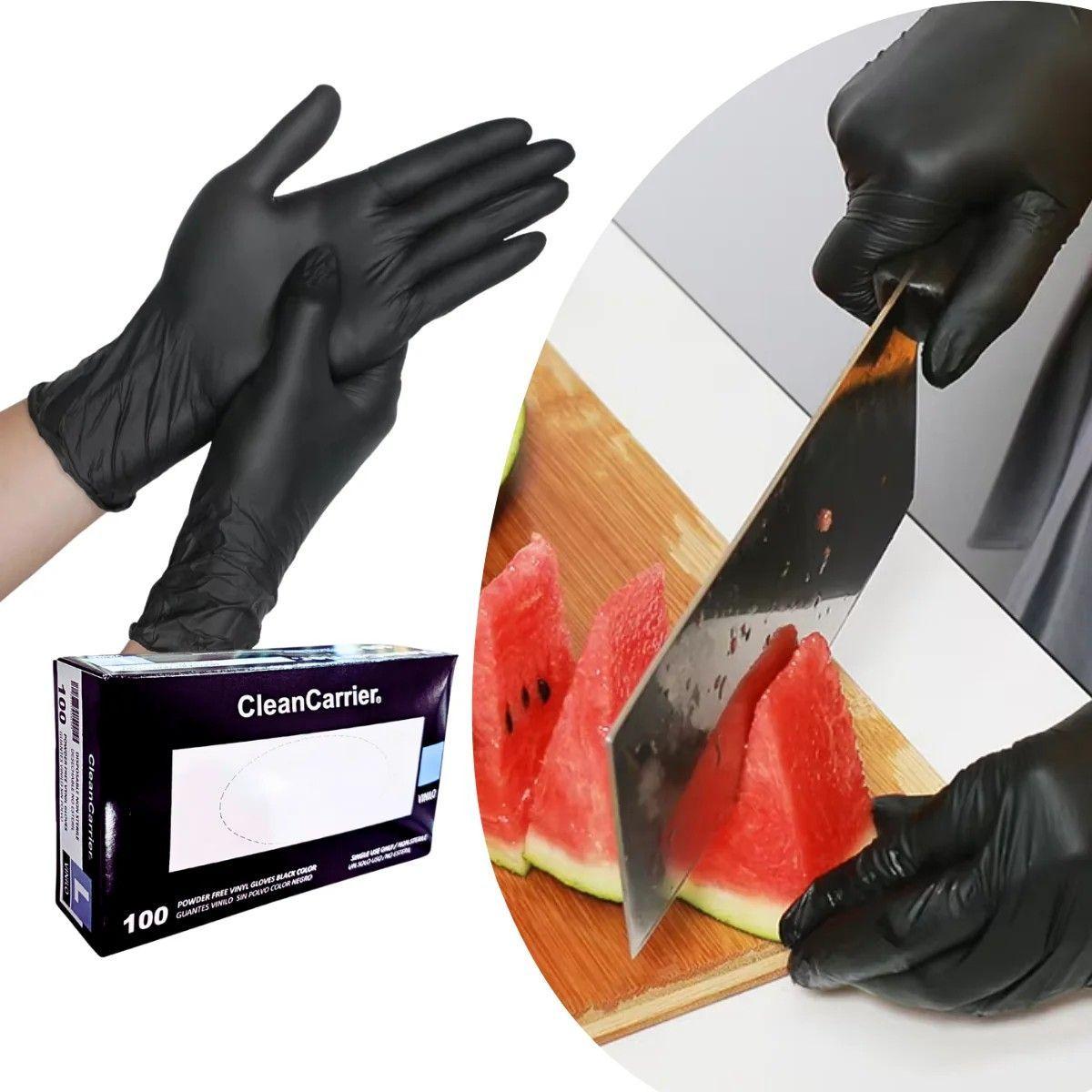 Guante Nitrilo Clean Carrier Caja De 100 Unidades Color Negro-3