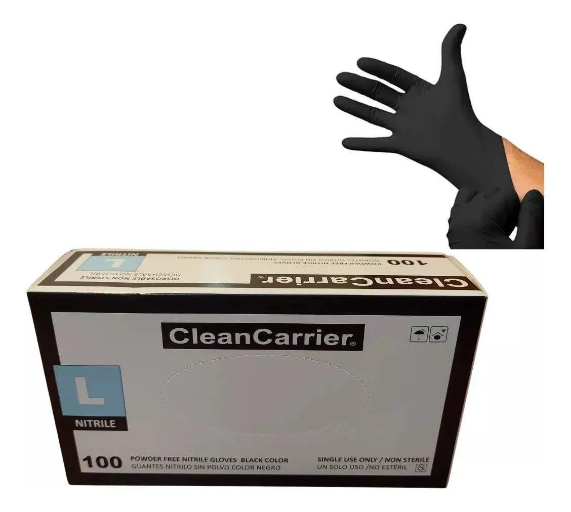 Guante Nitrilo Clean Carrier Caja De 100 Unidades Color Negro-6