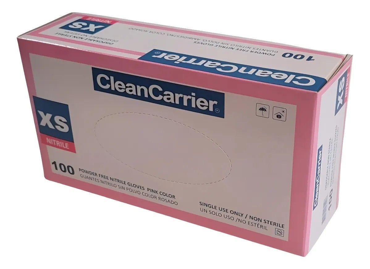 Guante Nitrilo Clean Carrier Caja De 100 Unidades Color Rosa-4