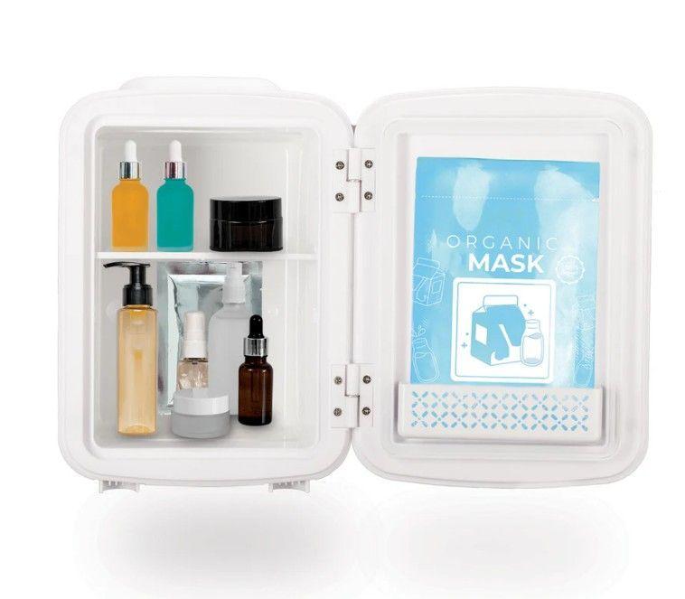 Mini Refrigerador Skincare maquillaje FríoCalor Espejo y Luz-3