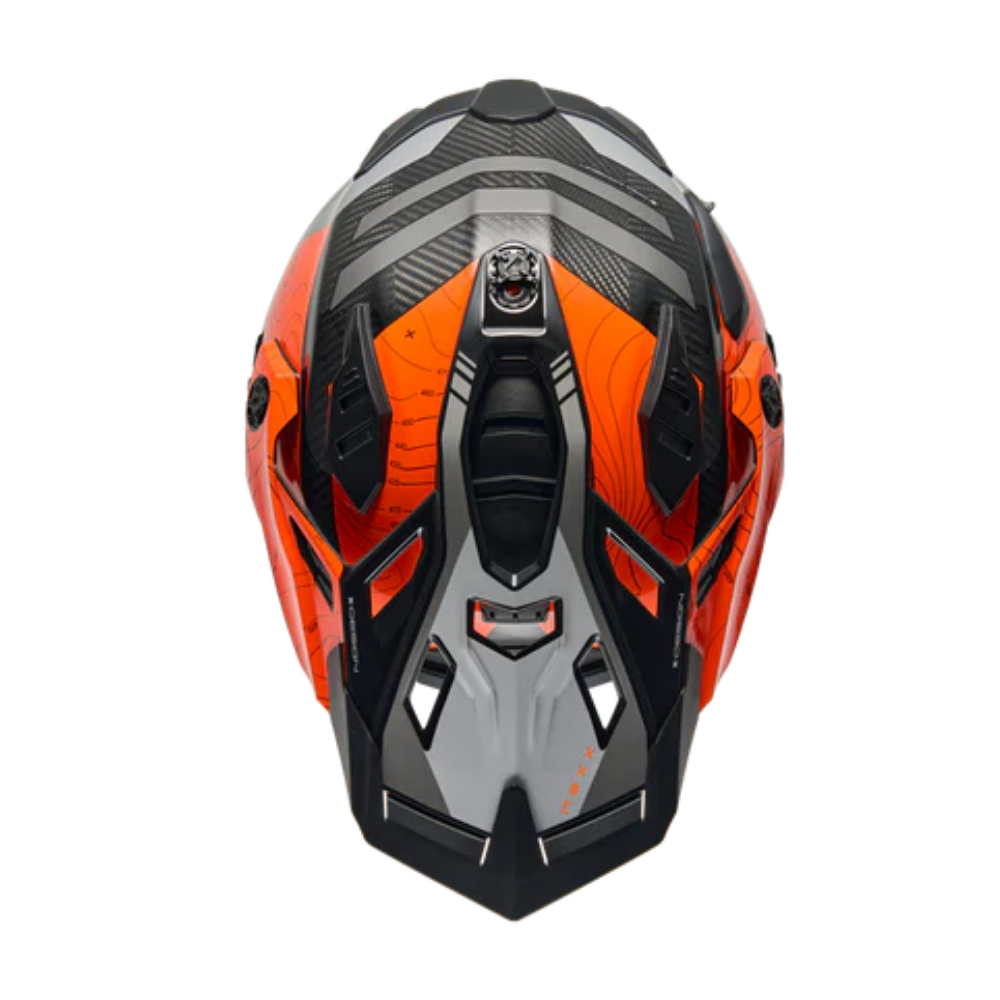 Casco para moto Nexx X.WED3 FURKA ORANGE.GREY CARBONO -3