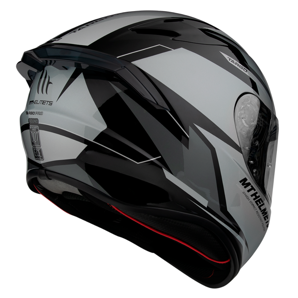 Casco De Moto Mt Helmets Targo Pro Sound A2 Gris Brillo-1