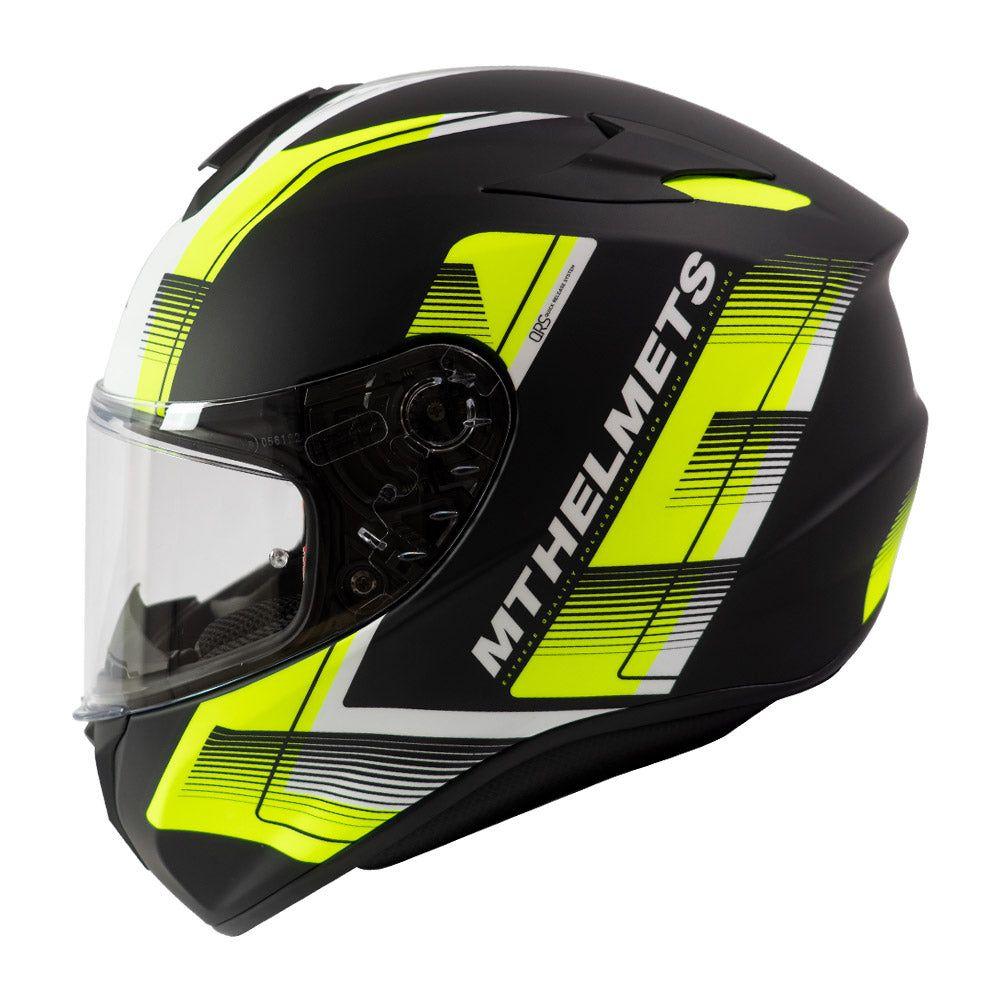 Casco De Moto Mt Helmets Targo Ivy D3 Amarillo Fluor Mate-0