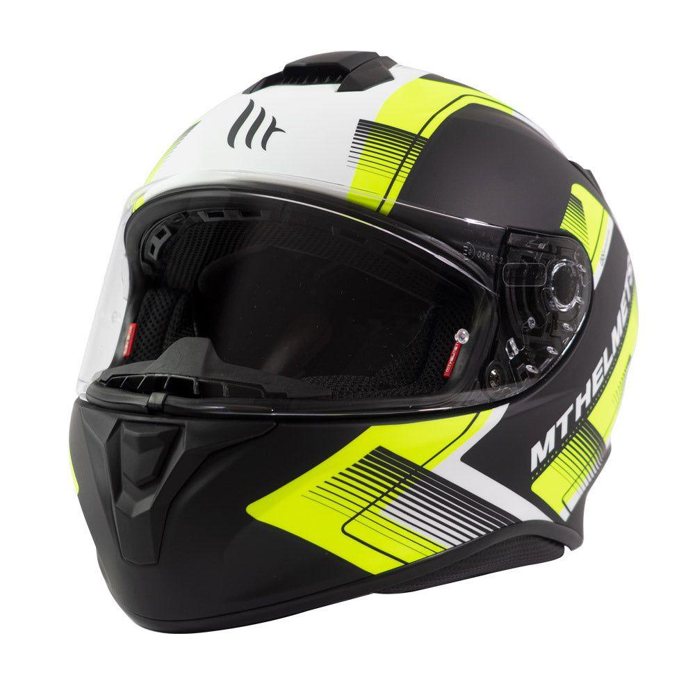 Casco De Moto Mt Helmets Targo Ivy D3 Amarillo Fluor Mate-1