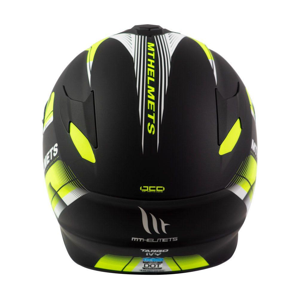 Casco De Moto Mt Helmets Targo Ivy D3 Amarillo Fluor Mate-4