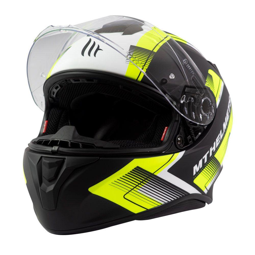 Casco De Moto Mt Helmets Targo Ivy D3 Amarillo Fluor Mate-2