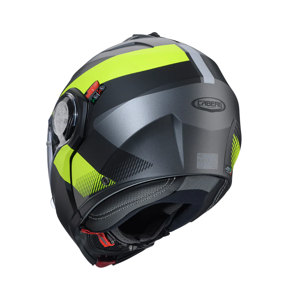 Casco para moto Caberg Duke Evo Indy Matt Gun Metal/Yellow Fluor/Black -4