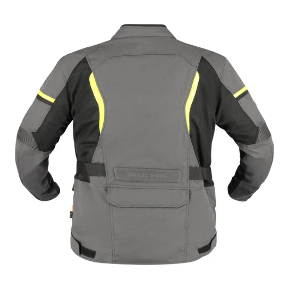 Chaqueta para moto Richa Sahara WP Grey Yellow M-2
