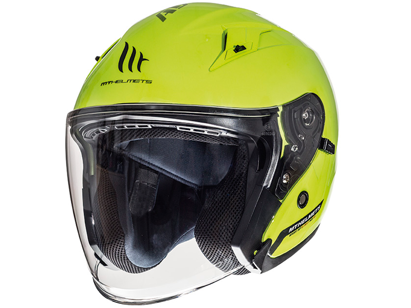 Casco De Moto Mt Avenue Sv Solid Amarillo Fluor-0