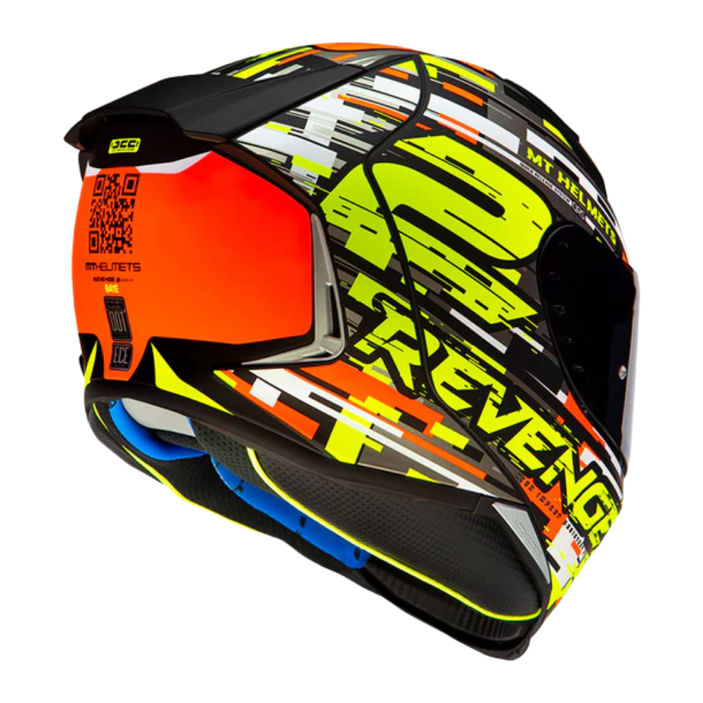 Casco para moto MT Revenge 2 Baye A4 Naranja/Fluor Brillo-2