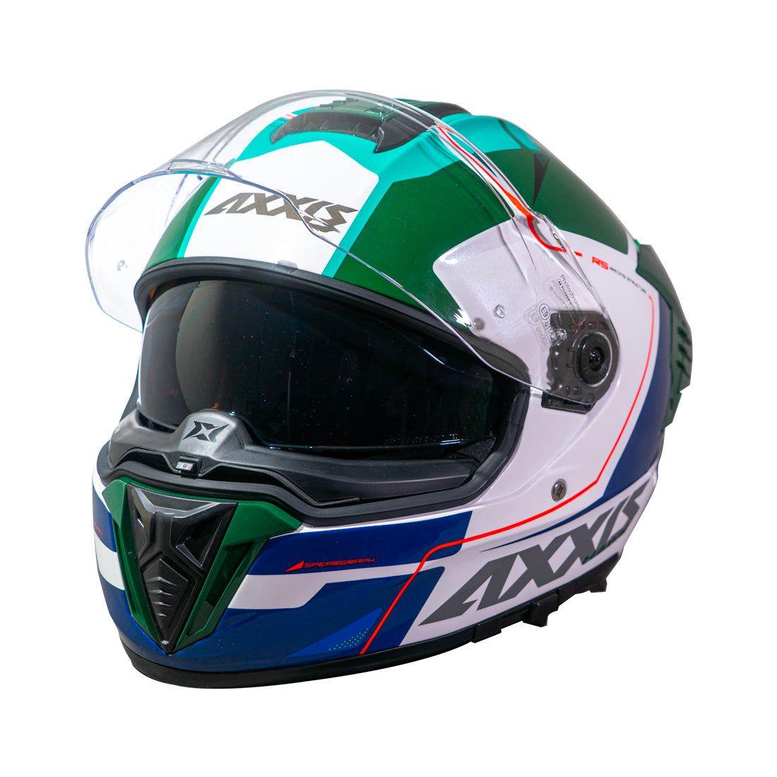 Casco Axxis Hawk SV Spear A6 Verde Brillo-2
