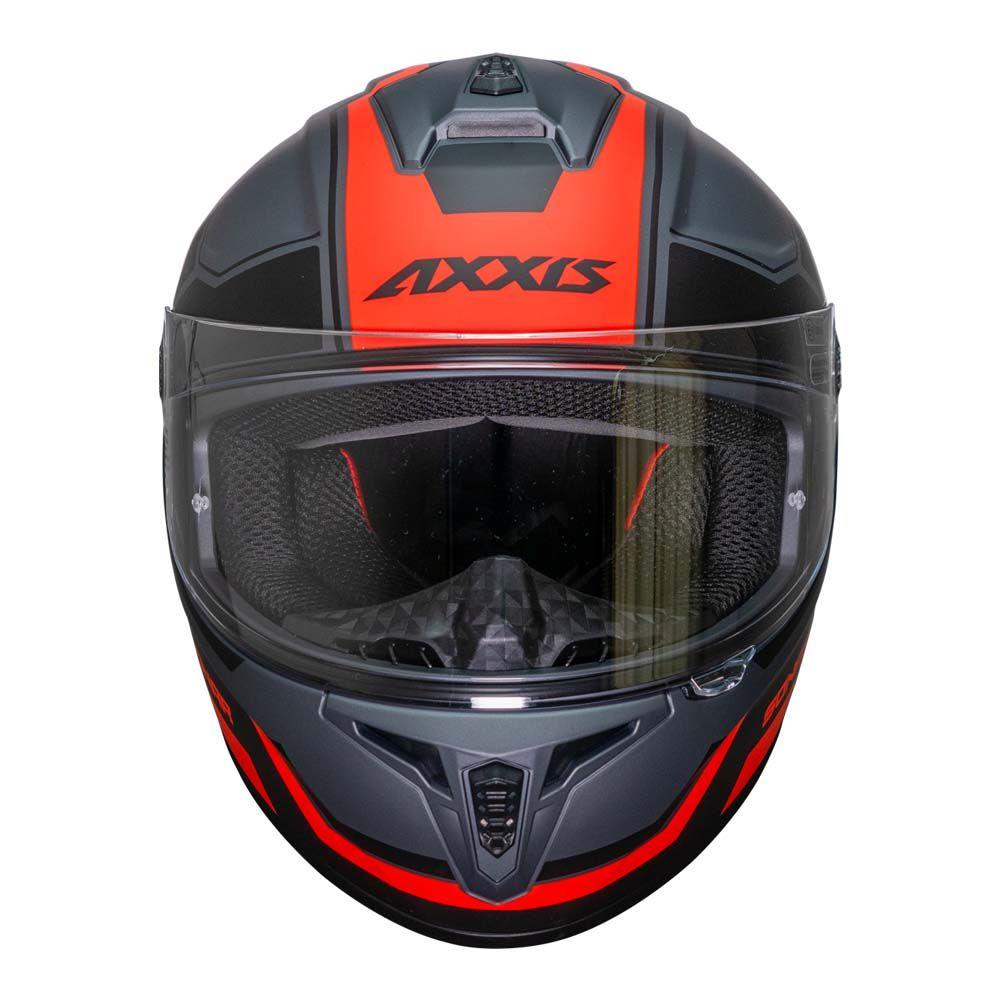 Casco De Moto Axxis Draken Sonar B15 Rojo Fluor Mate-3